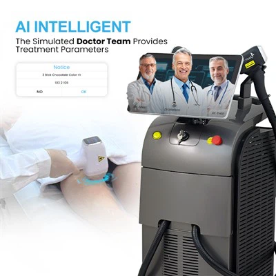 Máquina de rejuvenecimiento de la piel con depilación sin dolor con hielo